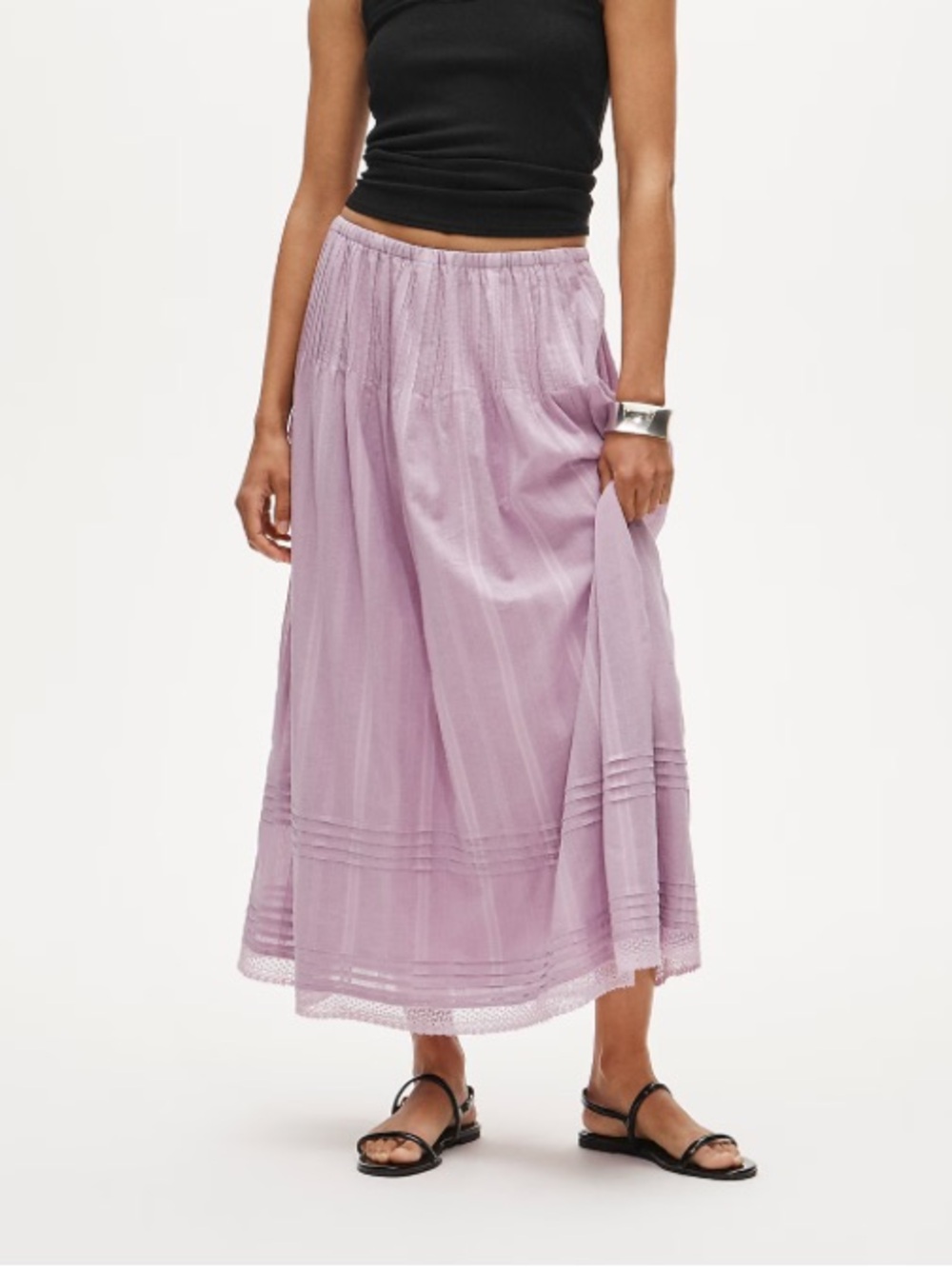 J crew violet mist Midi skirt in embroidered dobby